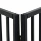 Black Dog Safety Folding Wooden Pet Gate Portable Indoor Barrier