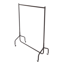 4ft Garment Clothes Rail Super Heavy Duty All Metal Black