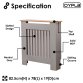 Small Grey Wooden Slatted Grill Radiator Cover MDF Cabinet