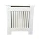 Small White Wooden Slatted Grill Radiator Cover MDF Cabinet