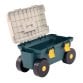 Outdoor Garden Rolling Tool Cart Storage Trolley Seat Box