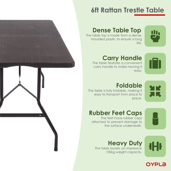 Plastic on sale table long