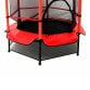 55" Kids Trampoline with Safety Net and Red Cover Garden Outdoor