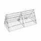 48" Metal Triangle Rabbit Guinea Pig Pet Hutch Run Cage Playpen