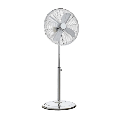 16" Inch 40cm Chrome Metal Pedestal 3 Speed Stand Fan Cooling