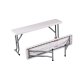 2x 3ft Folding Heavy Duty Outdoor 2 Person Trestle Bench Chair