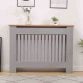 Medium Grey Wooden Slatted Grill Radiator Cover MDF Cabinet