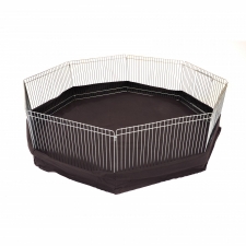8 Panel Indoor Outdoor Small Animal Play Pen Run with Floor Mat