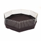 8 Panel Indoor Outdoor Small Animal Play Pen Run with Floor Mat