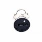 White 4" Classic Retro Twin Bell Battery Powered Alarm Clock with Backlight