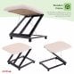 Adjustable Folding Cushion Padded Footstool Foot Rest