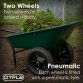 Heavy Duty Two Wheeled 70L Garden Wheelbarrow Pneumatic Tyre