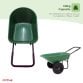 Heavy Duty Two Wheeled 70L Garden Wheelbarrow Pneumatic Tyre