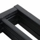 Black Dog Safety Folding Wooden Pet Gate Portable Indoor Barrier