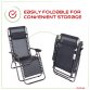 Folding Reclining Garden Deck Chair Sun Lounger Zero Gravity