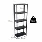 5 Tier Black Plastic Heavy Duty Shelving Racking Storage Unit