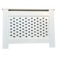 Medium White Wooden Cross Pattern Radiator Cover MDF Cabinet