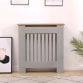 Small Grey Wooden Slatted Grill Radiator Cover MDF Cabinet