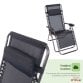 Folding Reclining Garden Deck Chair Sun Lounger Zero Gravity