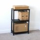 3 Tier Black Plastic Heavy Duty Shelving Racking Storage Unit