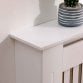 Medium White Wooden Slatted Grill Radiator Cover MDF Cabinet