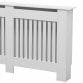 Large White Wooden Slatted Grill Radiator Cover MDF Cabinet