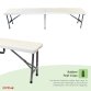 6ft 1.8m Folding Heavy Duty Outdoor 4 Person Trestle Bench Chair