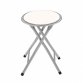 White Padded Folding Breakfast Kitchen Bar Stool Seat