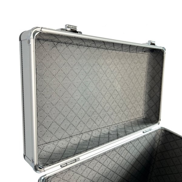 FLIGHT CASE VALIGIA ALLUMINIO SILVER PER 50 DISCHI LP 33 GIRI VINILE 1 –  Linus Records