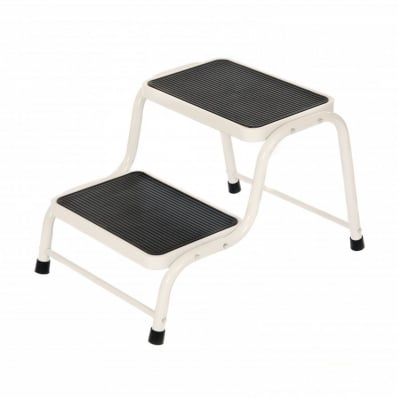 Double Caravan Step Stool Steel Non Slip Rubber Tread Safety