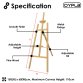 5ft 1500mm Wooden Pine Tripod Studio Canvas Easel Art Stand