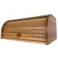 Single Layer Roll Top Bamboo Wooden Bread Bin Kitchen Storage