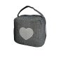 Heart Pattern Fabric Heavy Weighted Cube Door Stop Stopper w/ Handle