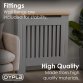 Small Grey Wooden Slatted Grill Radiator Cover MDF Cabinet