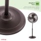 18" Inch Black Metal Industrial Pedestal 3 Speed Stand Fan Cooling