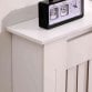 Small White Wooden Slatted Grill Radiator Cover MDF Cabinet