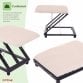 Adjustable Folding Cushion Padded Footstool Foot Rest