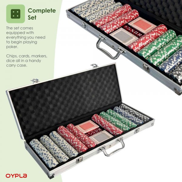 Poker Set 300 PC Dice offers Chip In BLACK Aluminum Case