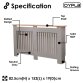 Large​ Grey Wooden Slatted Grill Radiator Cover MDF Cabinet