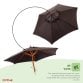 2.1m Wooden Black Garden Parasol Outdoor Patio Umbrella Canopy