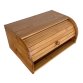 Single Layer Roll Top Bamboo Wooden Bread Bin Kitchen Storage