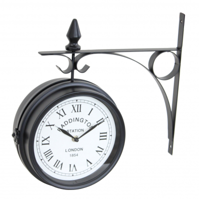 Double Sided Paddington Station Outdoor Garden Wall Clock