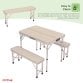 3ft Folding Outdoor Camping Kitchen Work Top Table and Benches