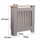 Small Grey Wooden Slatted Grill Radiator Cover MDF Cabinet