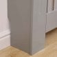 Large​ Grey Wooden Slatted Grill Radiator Cover MDF Cabinet