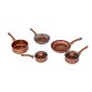 5pc Non-Stick Ceramic Copper Induction Saucepan Frying Pan Cookware Set