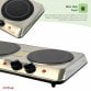 2000W Ceramic Portable Infrared Electric Double Hot Plate Hob