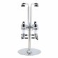 4 Bottle Rotating Spirit Drink Dispenser Stand Bar Shot Measurer