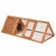 Wooden Outdoor Triangle Rabbit Guinea Pig Pet Hutch Run Cage