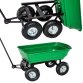 Heavy Duty Green Garden Cart with Tipping Barrow Trolley
